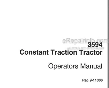 Photo 4 - Case IH 3594 Operators Manual Constant Traction Tractor