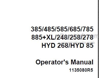 Photo 3 - Case 385 485 585 685 785 885 385XL 485XL 585XL 685XL 785XL 885XL 248 258 278 Hyd 268 Hyd 85 Operators Manual Tractor 1135080R5