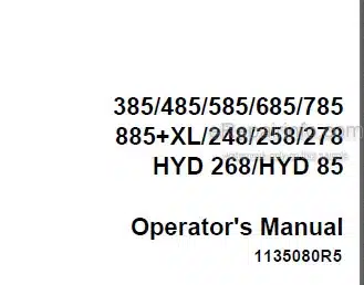 Photo 3 - Case 385 485 585 685 785 885 385XL 485XL 585XL 685XL 785XL 885XL 248 258 278 Hyd 268 Hyd 85 Operators Manual Tractor 1135080R5