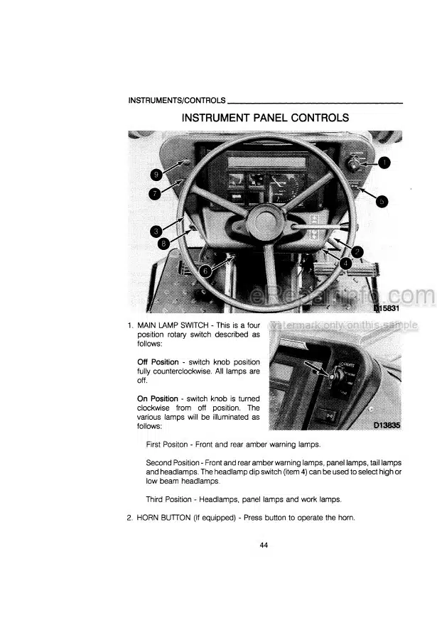 Photo 3 - Case IH 395 495 Operators Manual And Supplement Tractor