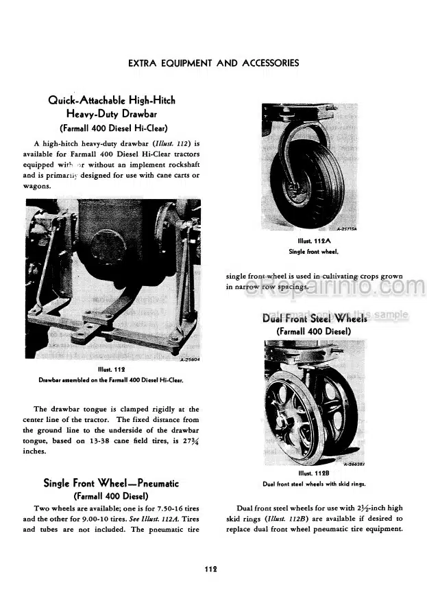 Photo 6 - Case IH 400 410 411 414 Operators Manual Tractor