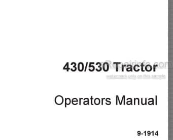 Photo 4 - Case IH 430 530 Operators Manual Tractor