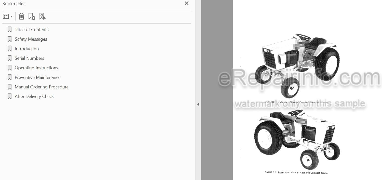 Photo 4 - Case IH 446 448 Operators Manual Tractor