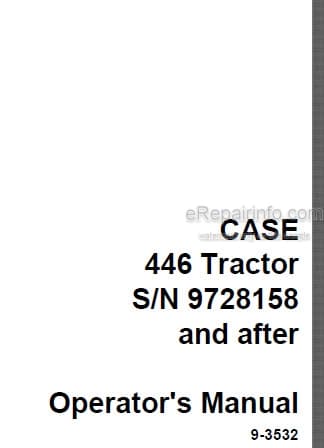 Photo 4 - Case IH 446 Operators Manual Tractor 9728158-