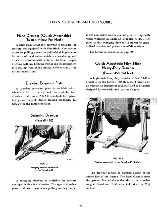 Photo 9 - Case IH 450 Supplement And Operators Manual Tractor