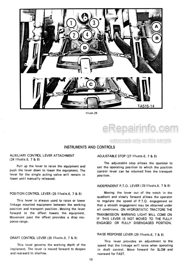 Photo 5 - Case IH 454 Operators Manual Tractor