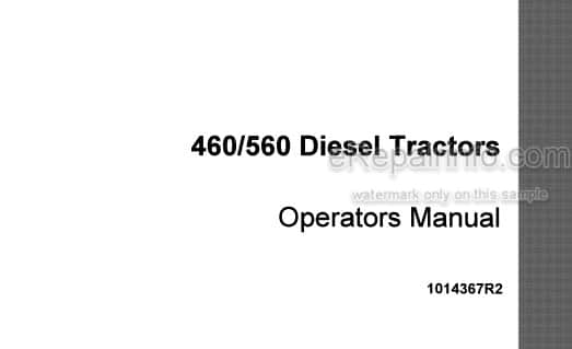 Photo 4 - Case IH 460 560 Operators Manual Diesel Tractor