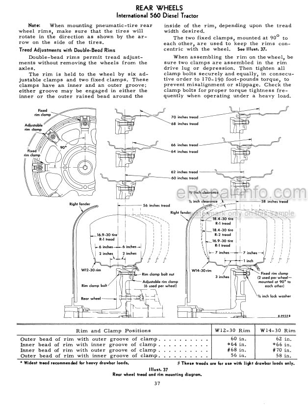 Photo 5 - Case IH 460 560 Operators Manual Diesel Tractor