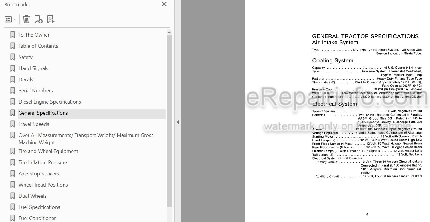 Photo 3 - Case IH 4694 Operators Manual Tractor