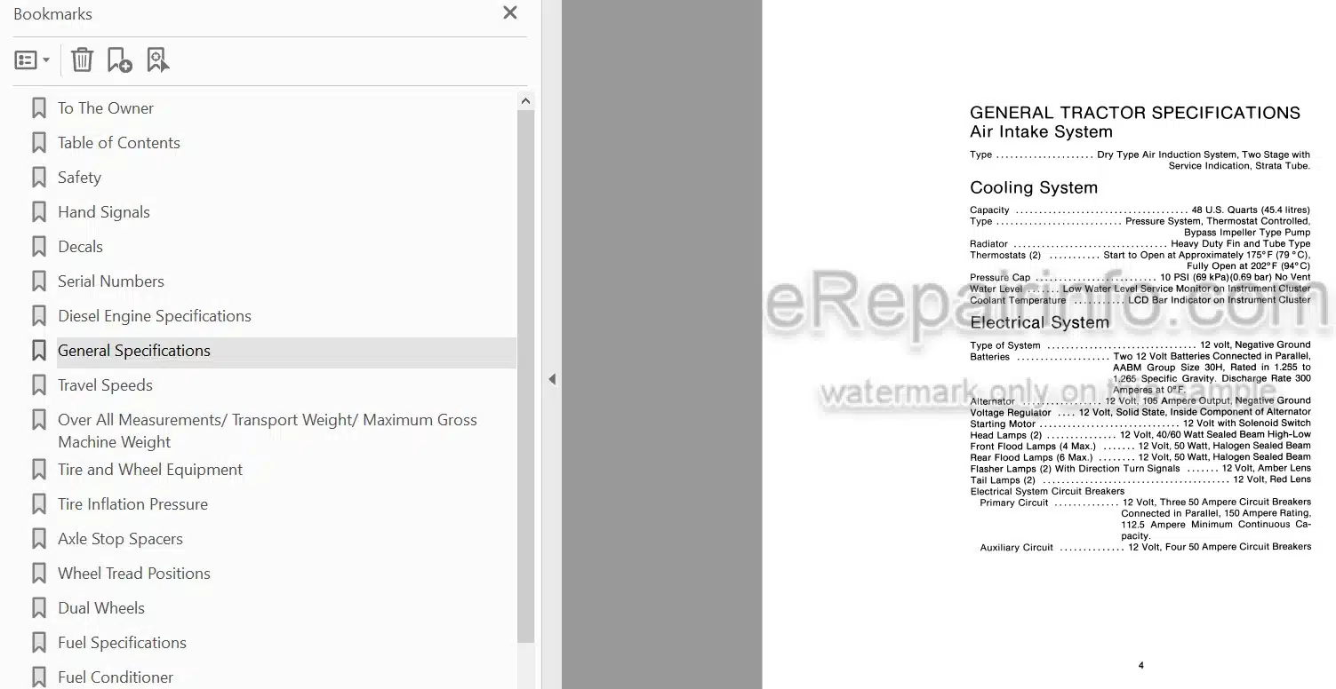 Photo 3 - Case IH 4694 Operators Manual Tractor