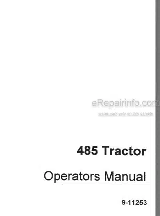 Photo 4 - Case IH 485 Operators Manual Tractor