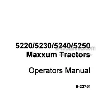 Photo 4 - Case IH 5220 5230 5240 5250 Maxxum Operators Manual Tractor