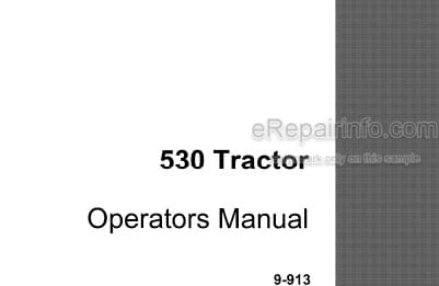 Photo 4 - Case IH 530 Operators Manual Tractor