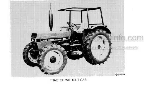 Photo 5 - Case IH 533 633 733 833 933 Operators Manual Tractor