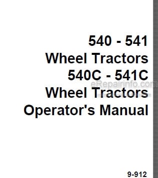Photo 4 - Case IH 540 541 540C 541C Supplement And Operators Manual Wheel Tractor