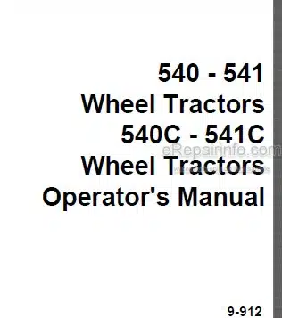 Photo 4 - Case IH 540 541 540C 541C Supplement And Operators Manual Wheel Tractor