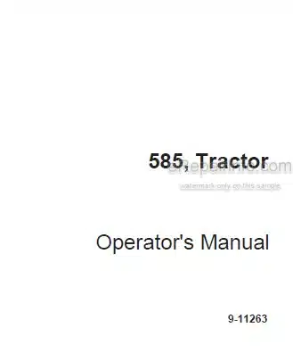 Photo 4 - Case IH 585 Operators Manual Tractor