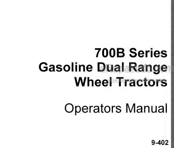 Photo 4 - Case IH 700B Series Operators Manual Gasoline Dual Range Wheel Tractor