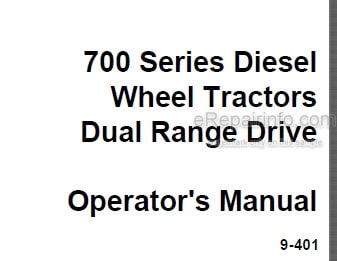 Photo 4 - Case IH 700 Series Operators Manual Diesel Wheel Tractor Dual Range Drive