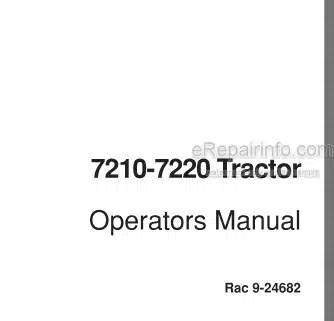 Photo 4 - Case IH 7210 7220 Operators Manual Tractor