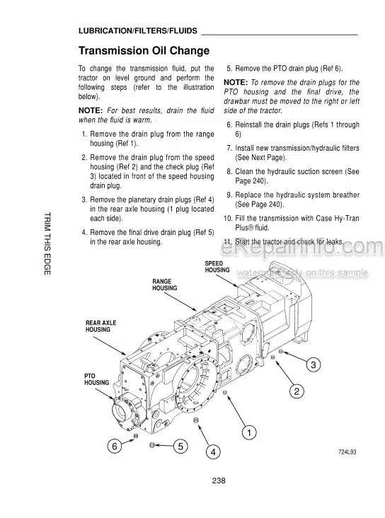 Photo 5 - Case IH 7210 7220 Operators Manual Tractor