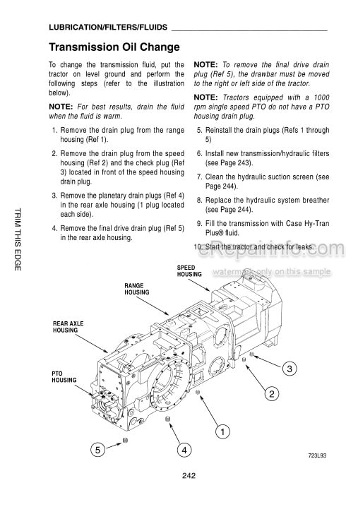 Photo 4 - Case IH 7230 7240 7250 Operators Manual Tractor