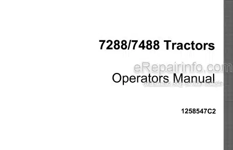 Photo 4 - Case IH 7288 7488 Operators Manual Tractor
