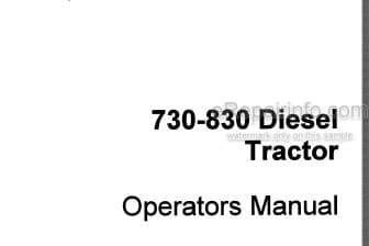 Photo 4 - Case IH 730 830 Operators Manual Diesel Tractor