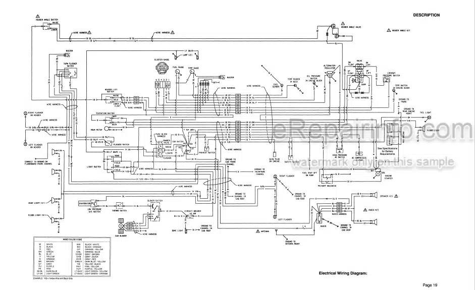 Photo 4 - Case IH 8830 Operators Manual Windrower Tractor CFH00101001-