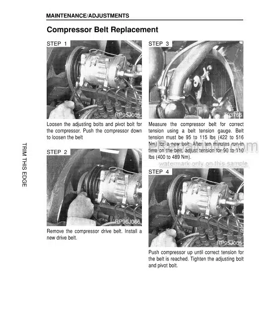 Photo 5 - Case IH 8880HP Operators Manual Windrower Tractor