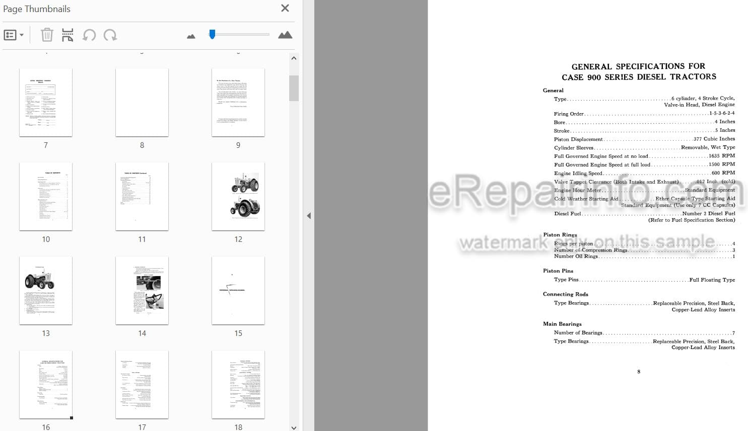 Photo 3 - Case IH 900 Operators Manual Diesel Wheel Tractor