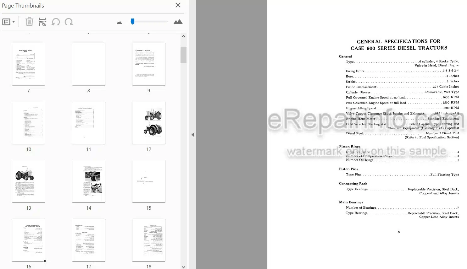 Photo 3 - Case IH 900 Operators Manual Diesel Wheel Tractor