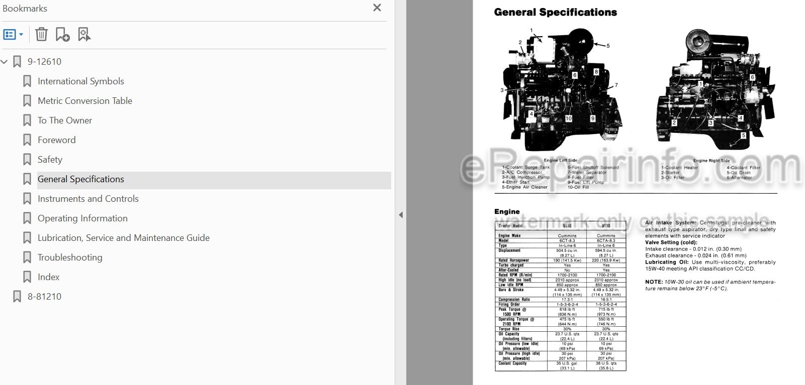Photo 3 - Case IH 9110 9130 Operators Manual Tractor