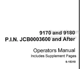 Photo 4 - Case IH 9170 9180 Operators Manual Tractor JCB0003600 -