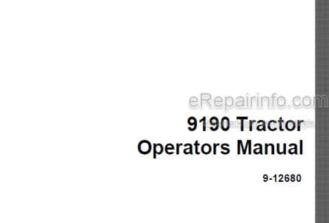Photo 4 - Case IH 9190 Operators Manual Tractor
