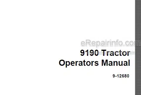 Photo 4 - Case IH 9190 Operators Manual Tractor