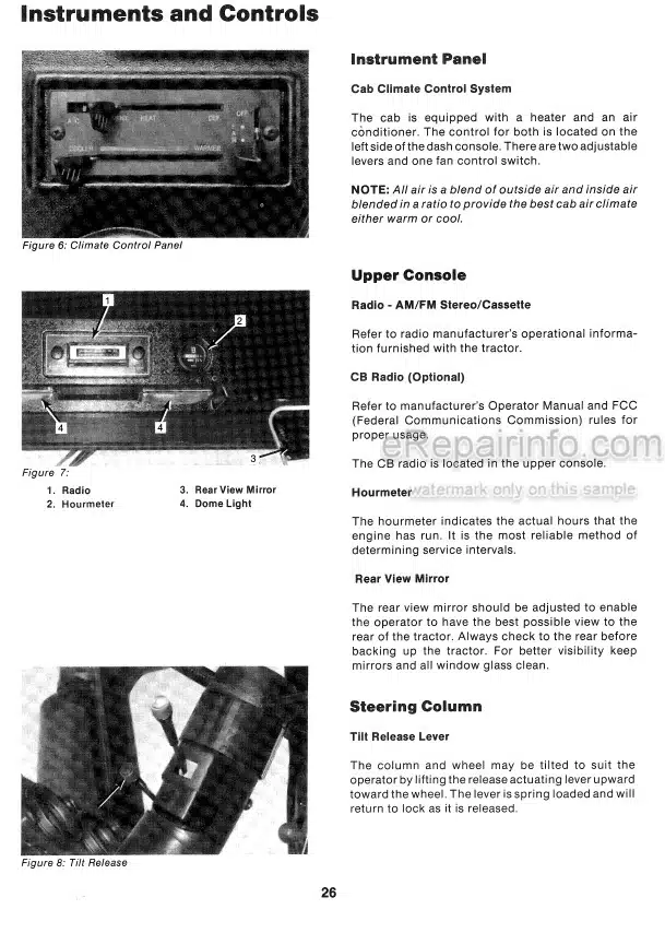 Photo 5 - Case IH 920B Operators Manual Diesel Wheel Tractor