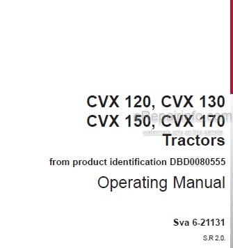 Photo 4 - Case IH CVX120 CVX130 CVX150 CVX170 Operators Manual Tractor -DBD0080555