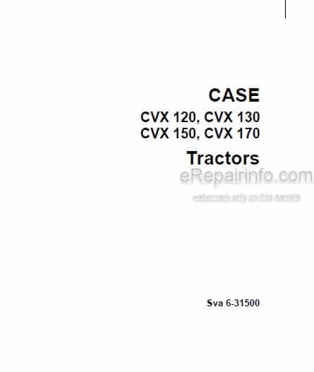 Photo 4 - Case IH CVX120 CVX130 CVX150 CVX170 Operators Manual Tractor