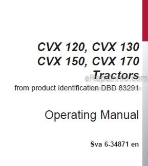 Photo 4 - Case IH CVX120 CVX130 CVX150 CVX170 Operators Manual Tractor -DBD83291