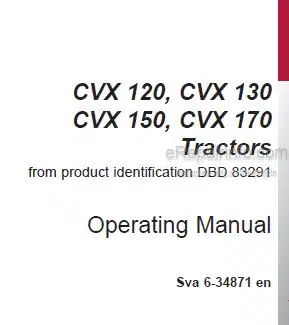Photo 4 - Case IH CVX120 CVX130 CVX150 CVX170 Operators Manual Tractor -DBD83291