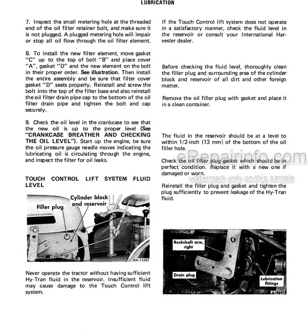 Photo 5 - Case IH Cub Operators Manual Tractor