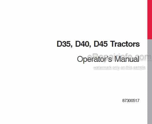 Photo 5 - Case IH D35 D40 D45 Operators Manual Tractor