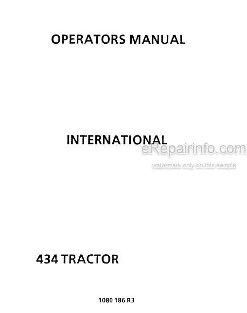 Photo 4 - Case IH International 434 Operators Manual Tractor