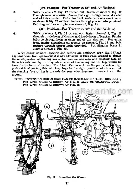 Photo 7 - Case IH Model C Instruction For Operation And Care Tractor