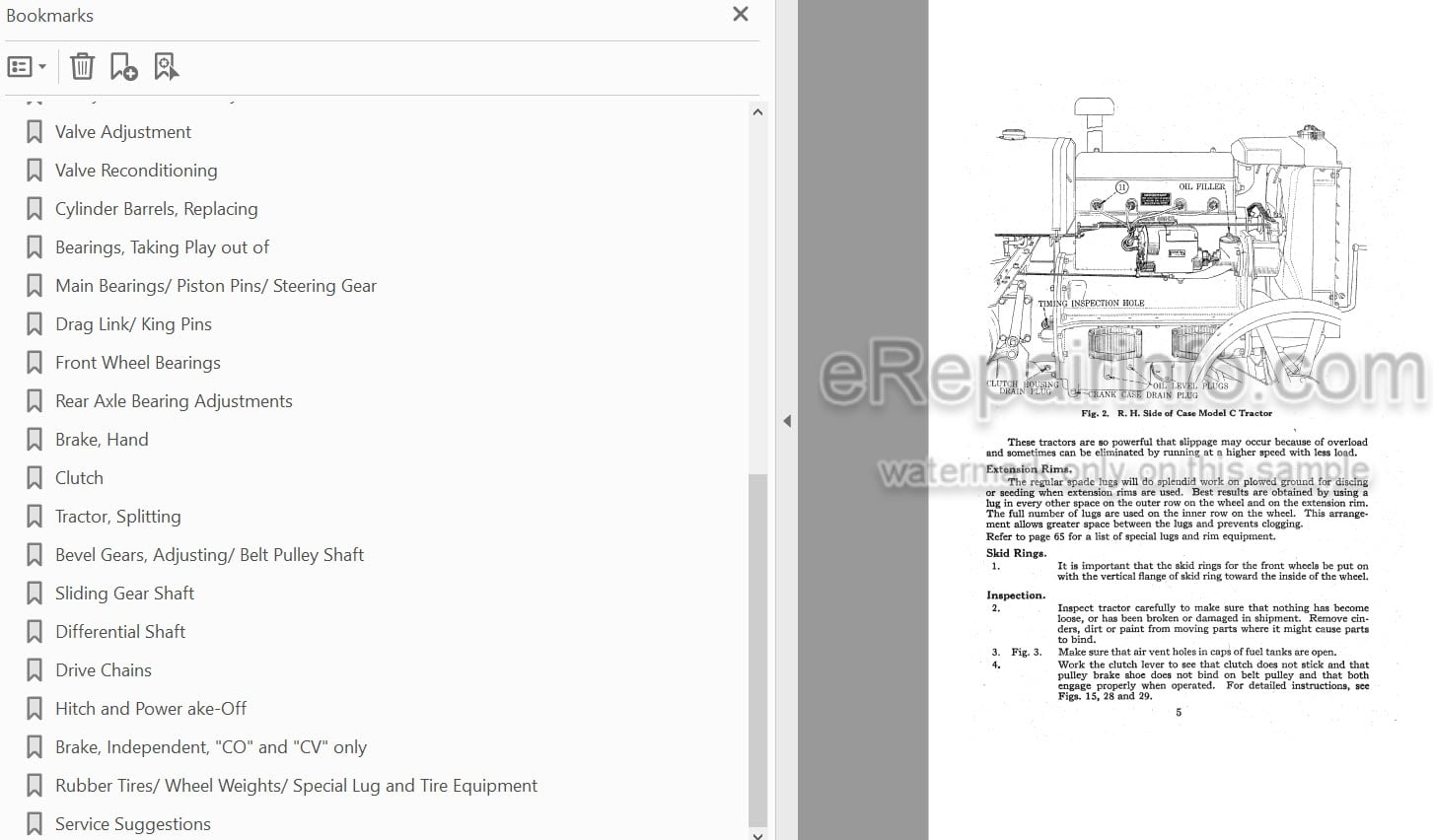 Photo 3 - Case IH Model C Instruction For Operation And Care Tractor