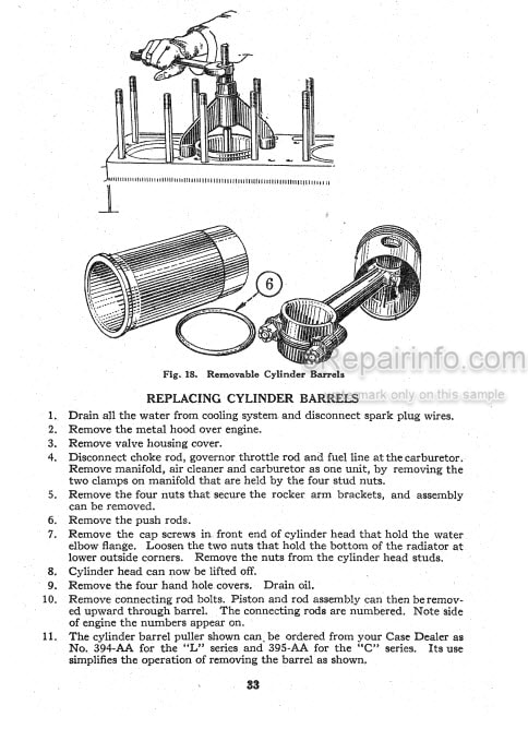 Photo 5 - Case IH Model C Instruction For Operation And Care Tractor