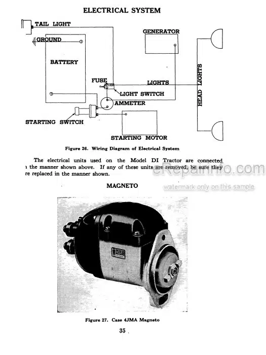 Photo 5 - Case IH Model DI Operators Manual Industrial Tractor 5298