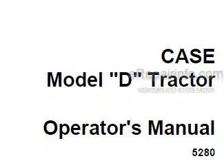 Photo 4 - Case IH Model D Instruction For Operation And Care Tractor