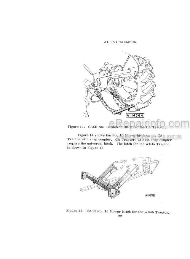 Photo 5 - Case IH No.10 Operators Instruction Power Mower